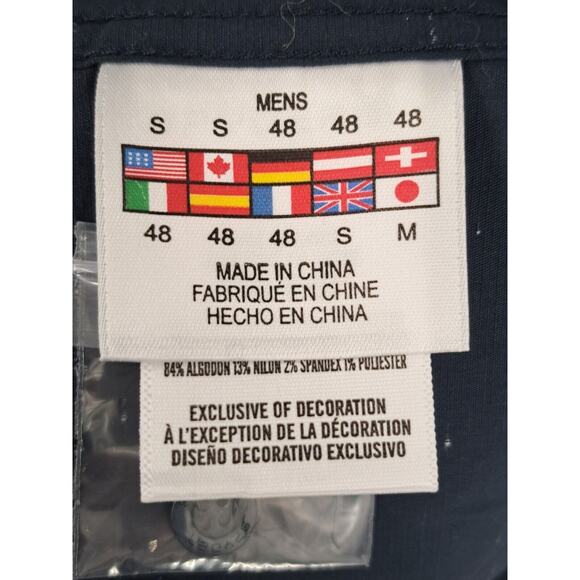 Spyder Men's Short-Sleeve Button Up Blue Space Dye Shirt Size S - Picture 6 of 7